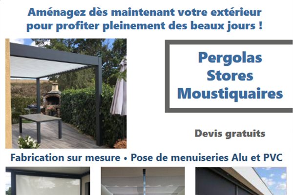Pour vos projets de pergolas, stores et moustiquaires, contactez-nous dès maintenant !