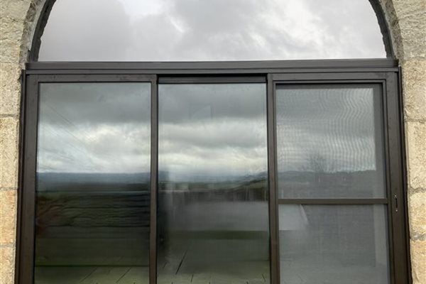 Coulissant en alu avec moustiquaire intégré