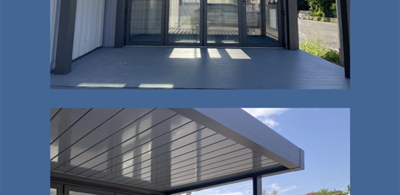Grégory MAZET Fabrication et pose de pergola bioclimatique en alu sur mesure Millau Saint-Affrique Lévézou Rodez Aveyron