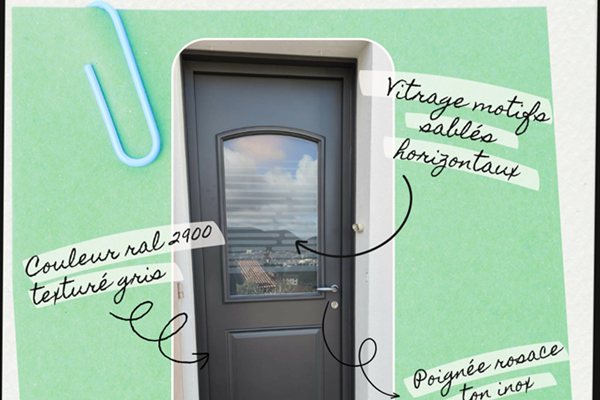 Nouvelle porte d’entrée installée par nos menuisiers !